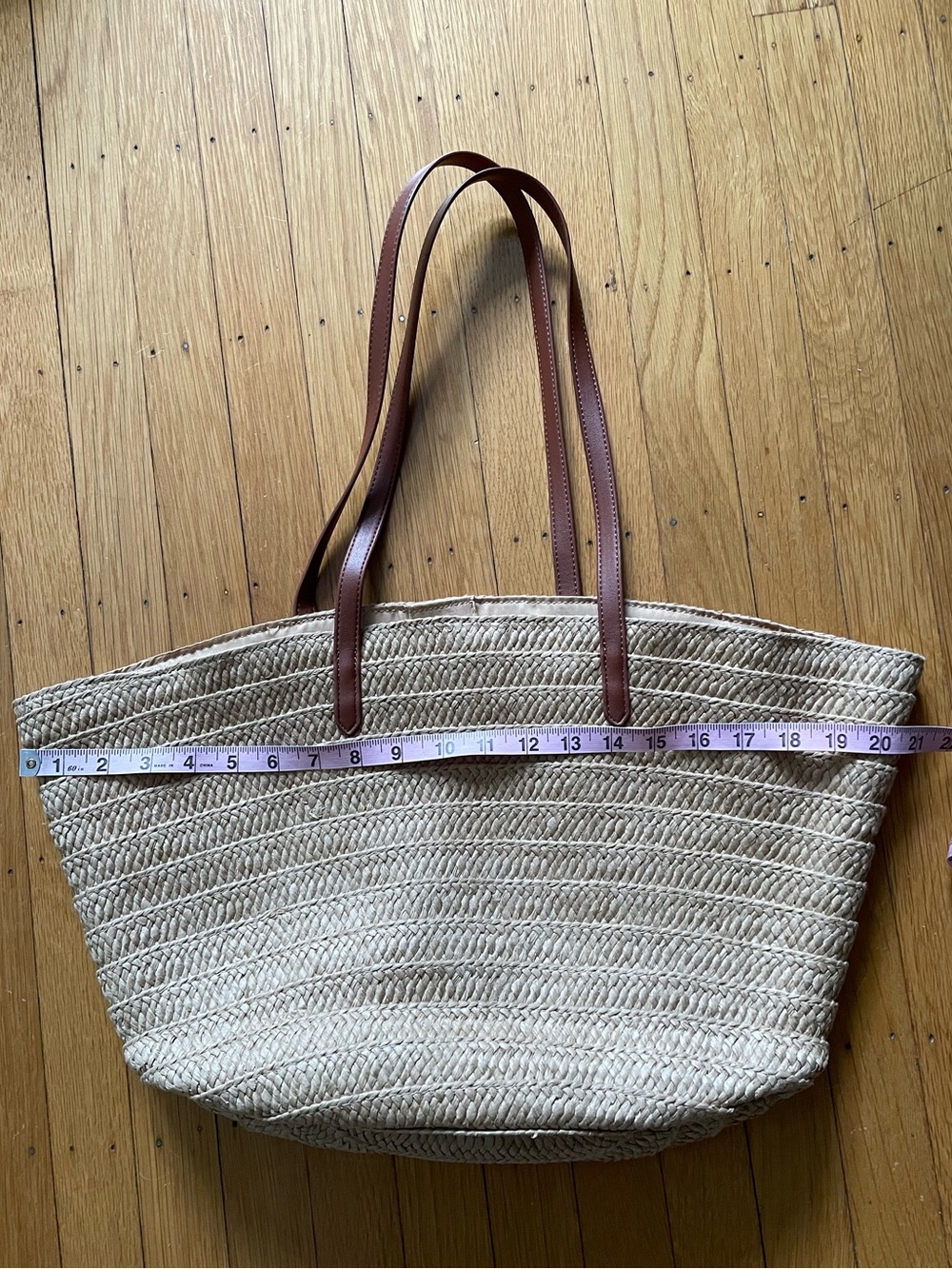 Gap straw tote bag in natural, NWOT - Picture 6 of 6